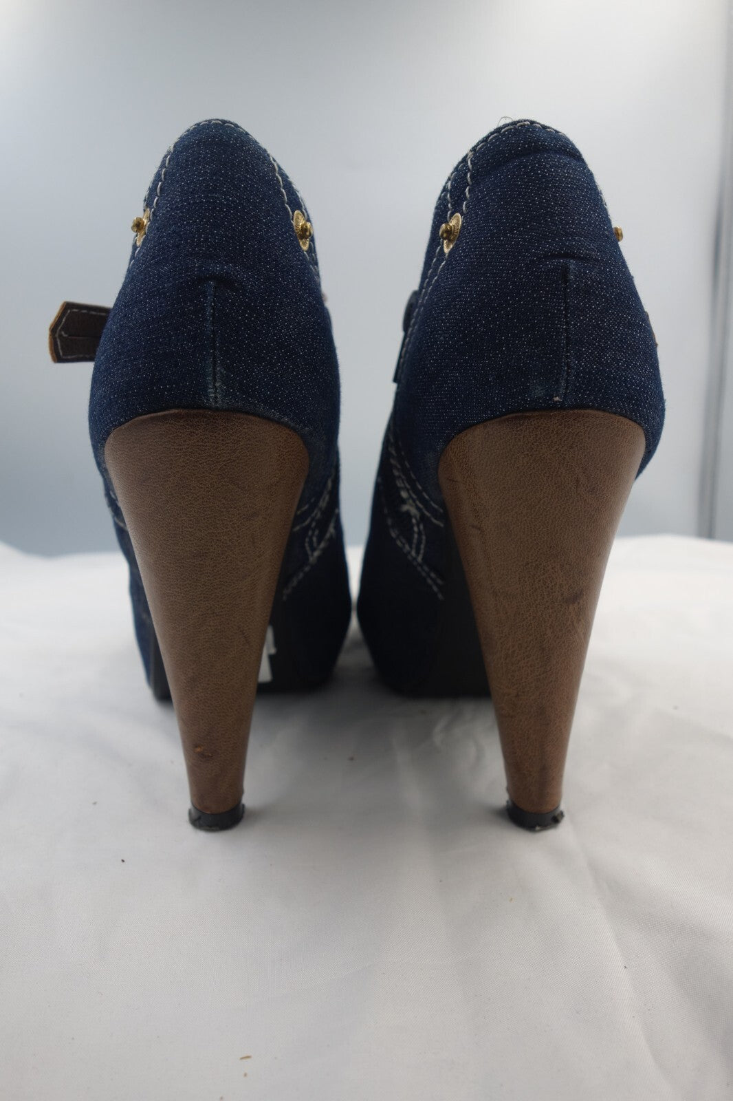 ES0059 Damen Pumps von Jumelles, Jeansoptik, Gr. 373