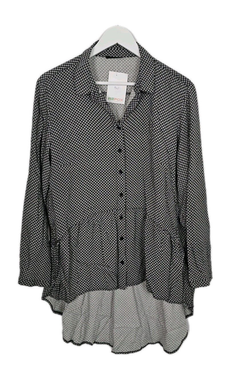 EK9253 Damen Bluse von Janina, Schwarz/Weiß, Gr. 460