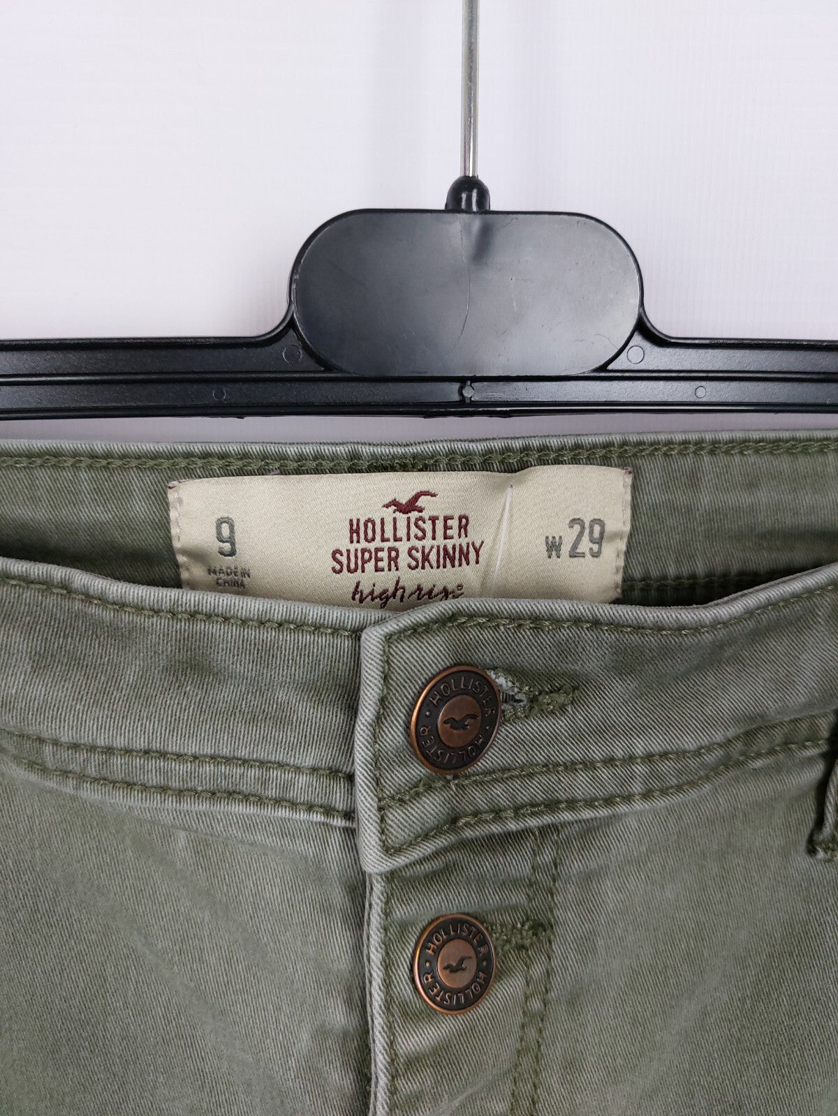 EK2165 Damen Hose von Hollister, grün, Gr. W294
