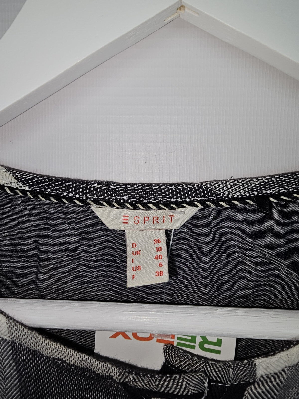 EK6914 Damen Bluse von Esprit, Schwarz/Weiß, Gr.363