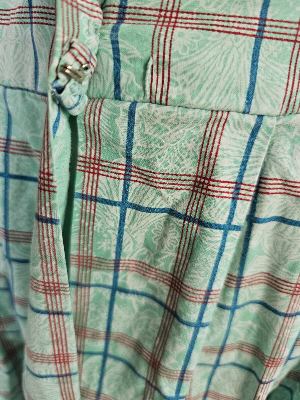 EK1569 Damen Dirndl, mintgrün, kariert, Gr. M11