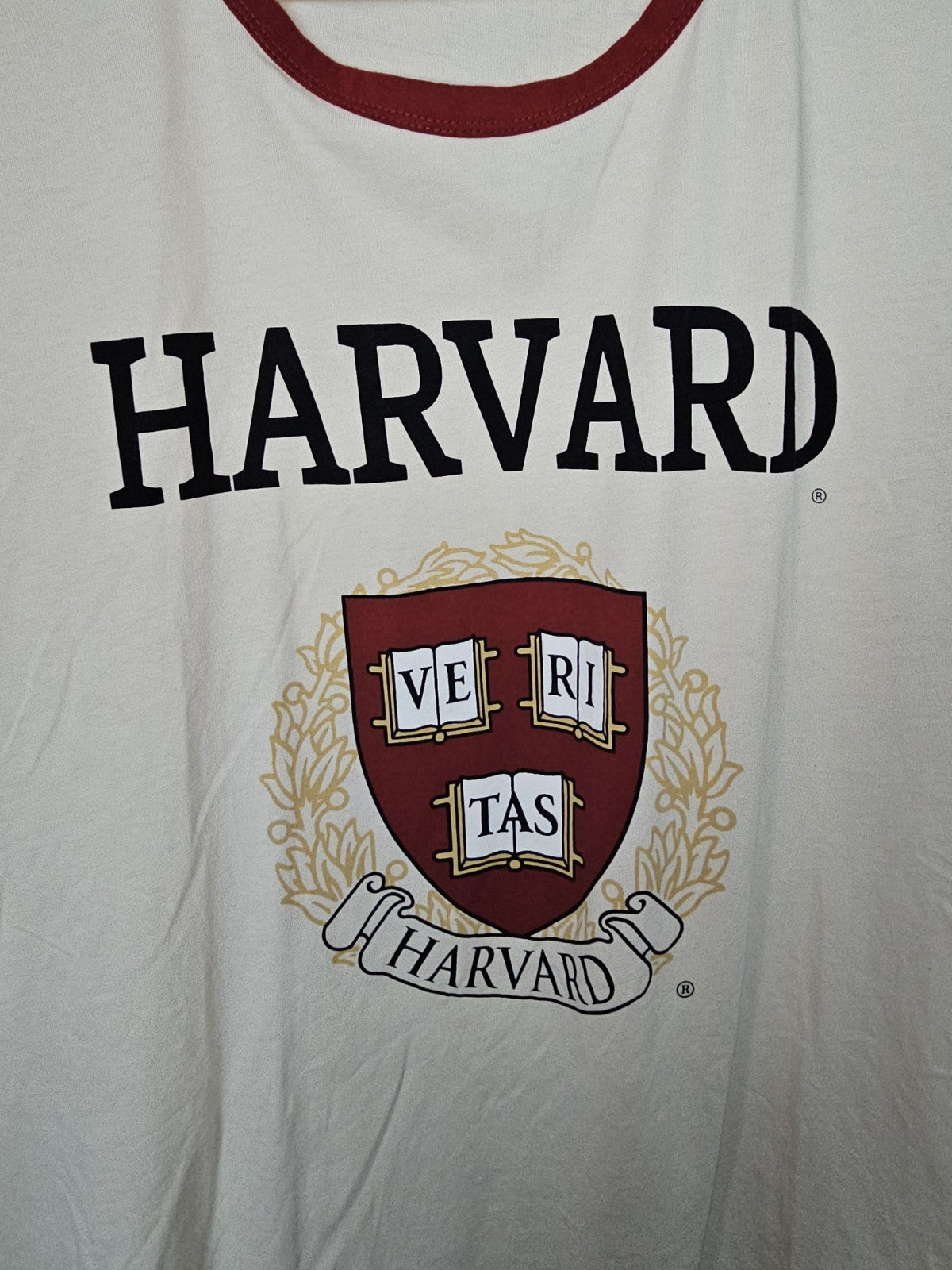 EK8780 Damen T-Shirt von H&M, beige-rot, Gr.XL2