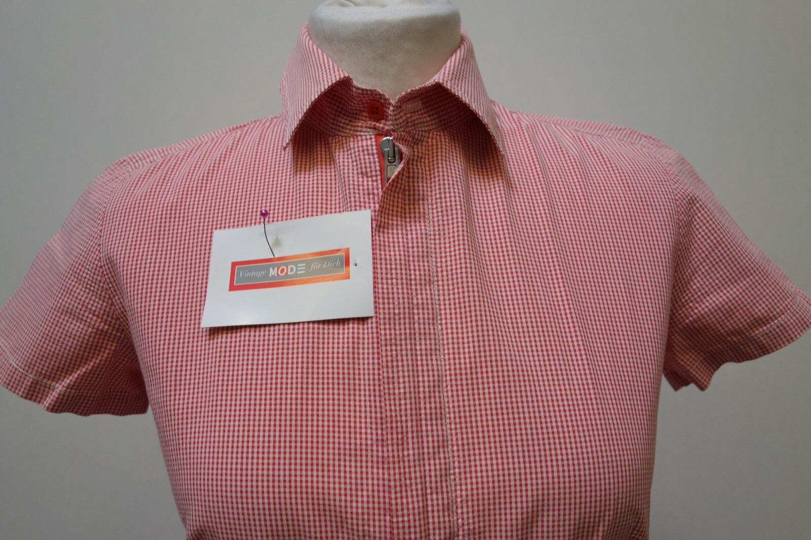 EK3521 Damen Bluse von Diesel, rot/weiß kariert, Gr. M1