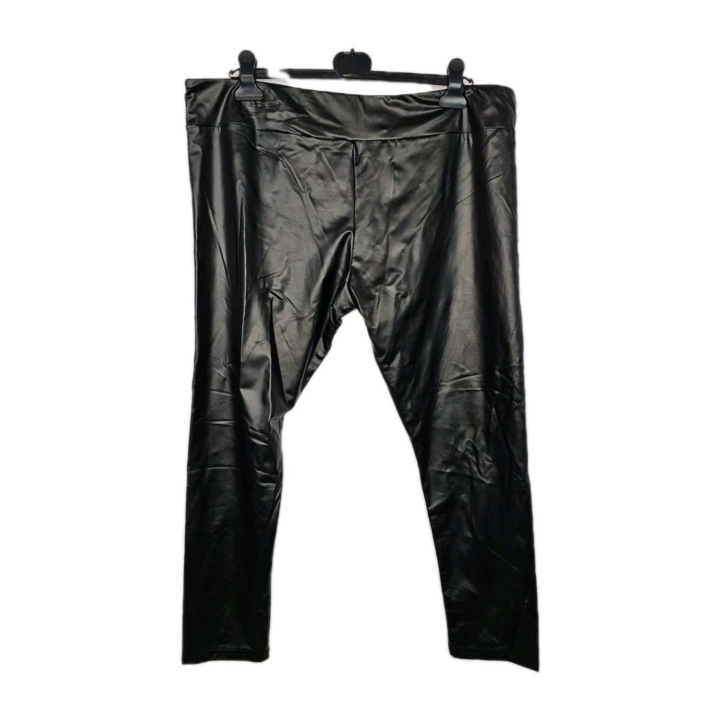 EK10932 Damen Leggins von Woolworth, Kunstleder, schwarz, Gr.XXL0