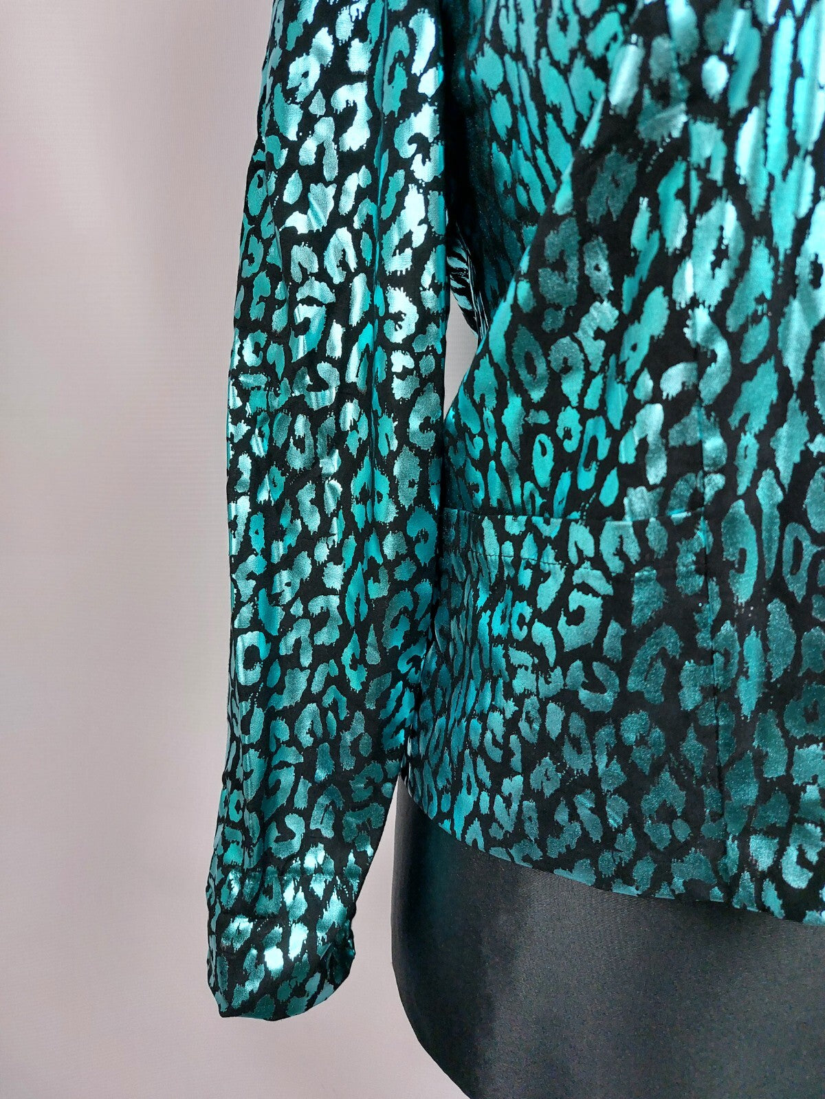 EK3587 Damen Blazer von Julia Kontex, metallic blau, Gr.46 (nach Größentabelle)3