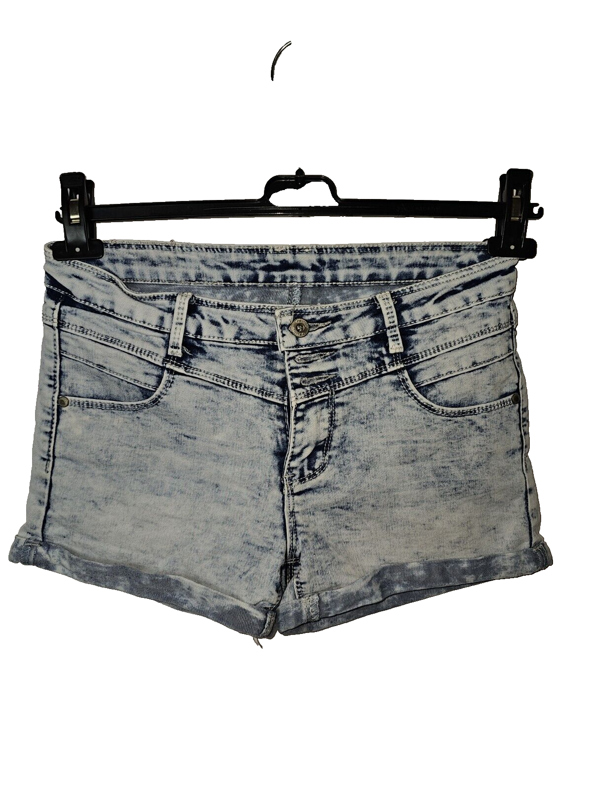 EK1238 Damen Shorts von FBsister, Weiß/blau, Gr.xs0