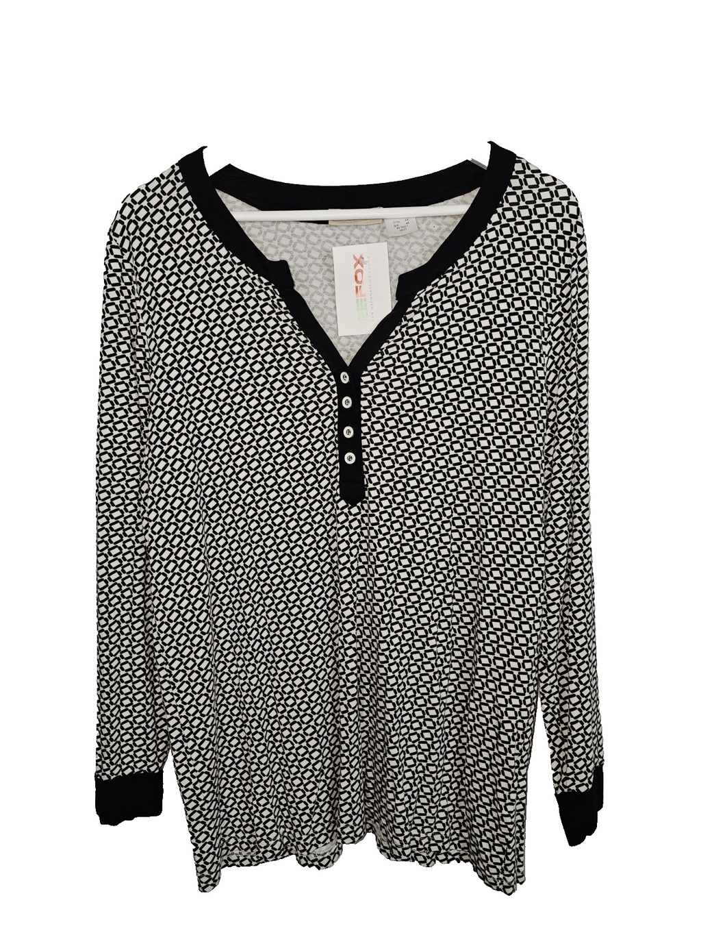 EK7039 Damen Shirt von Mona, weiß-schwarz, Gr.440