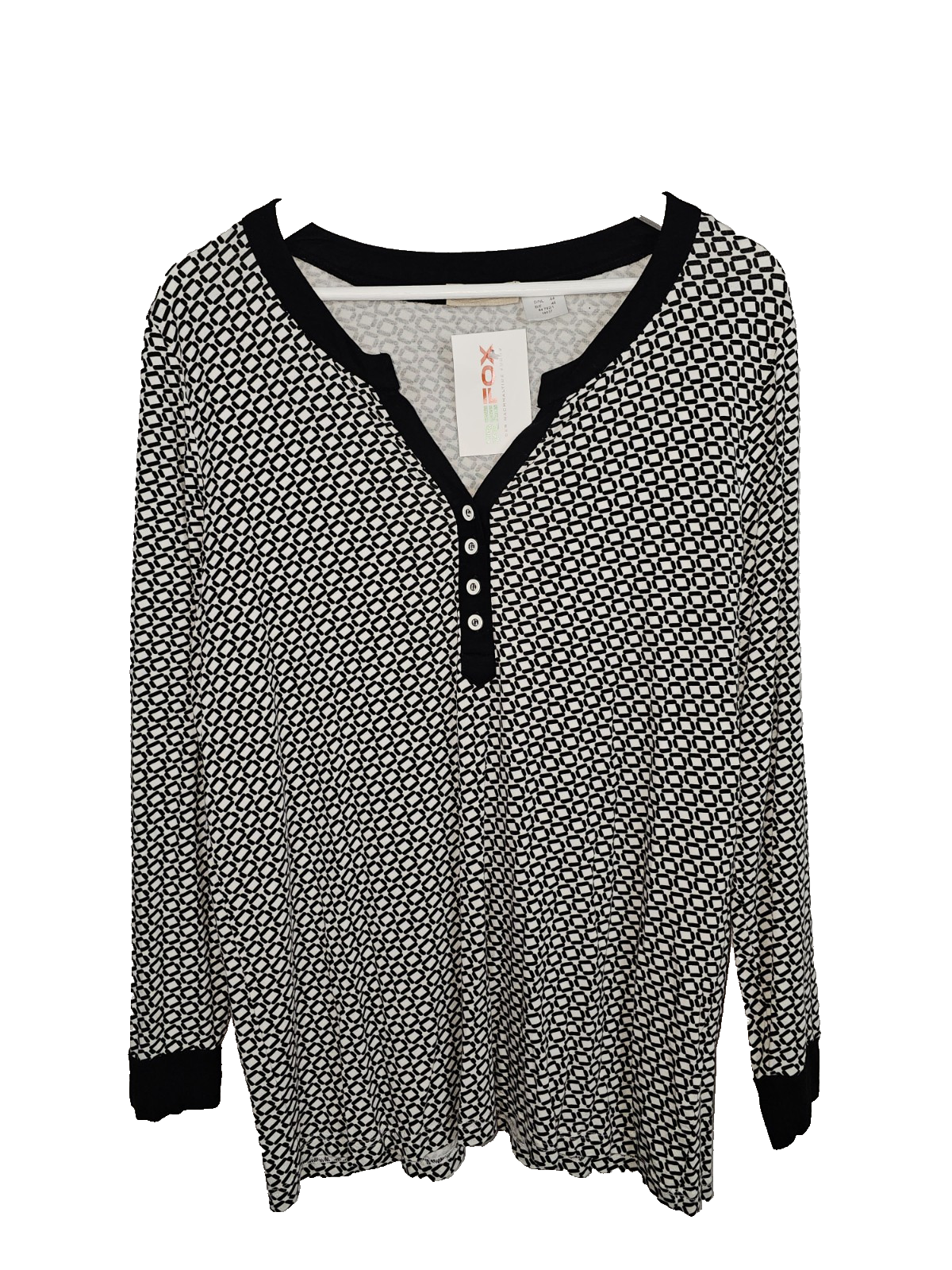 EK7039 Damen Shirt von Mona, weiß-schwarz, Gr.440