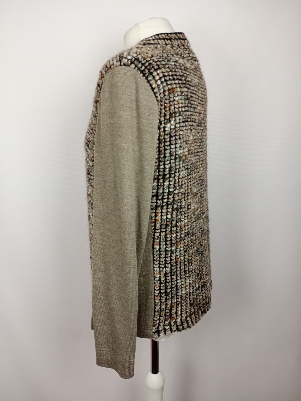 EK5291 Beige Strickjacke von Sommermann für Damen, Gr. 424