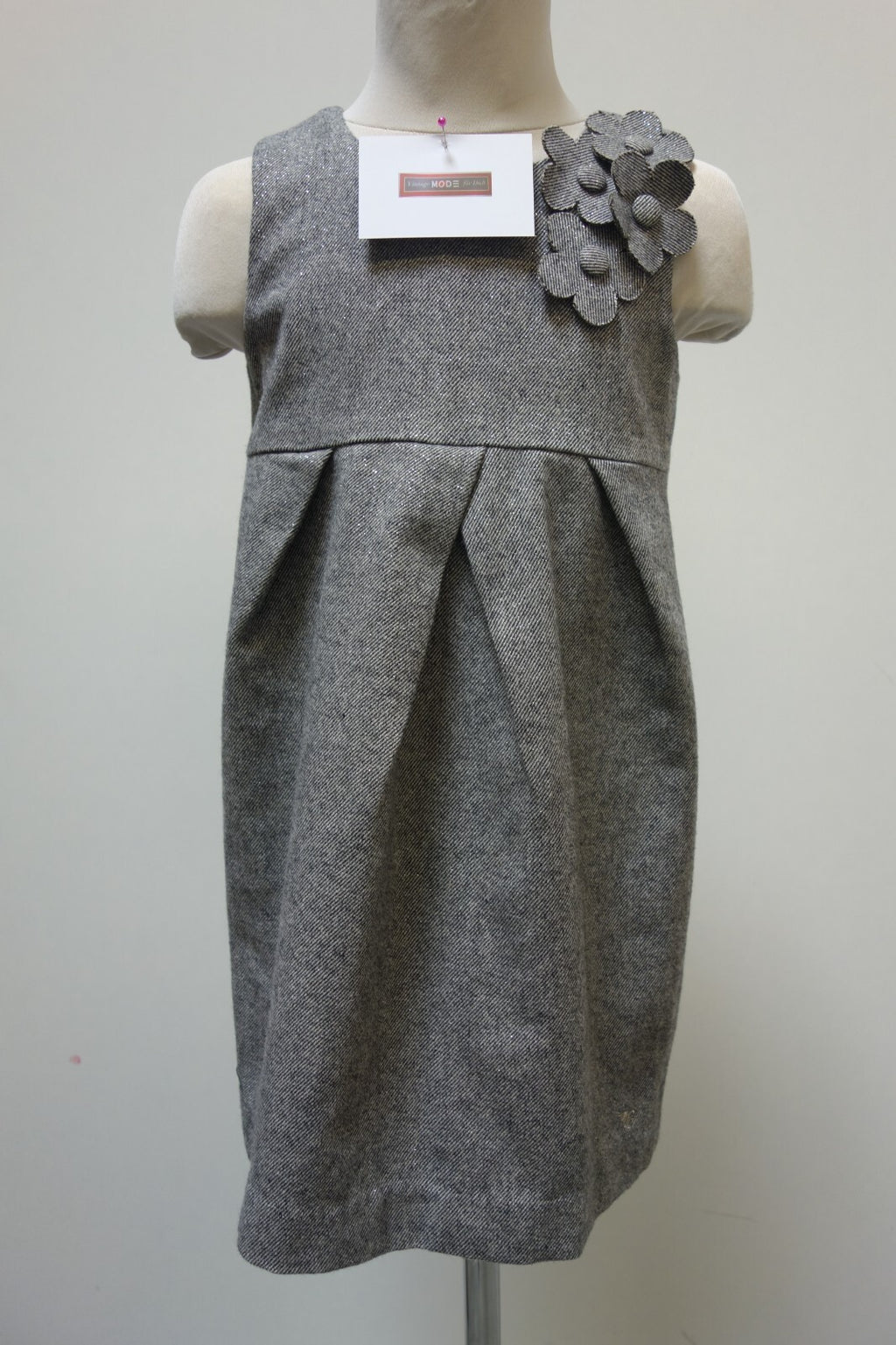 EK3789 Mädchen Kleid von Esprit, grau glitzernd, Gr. 116/1220