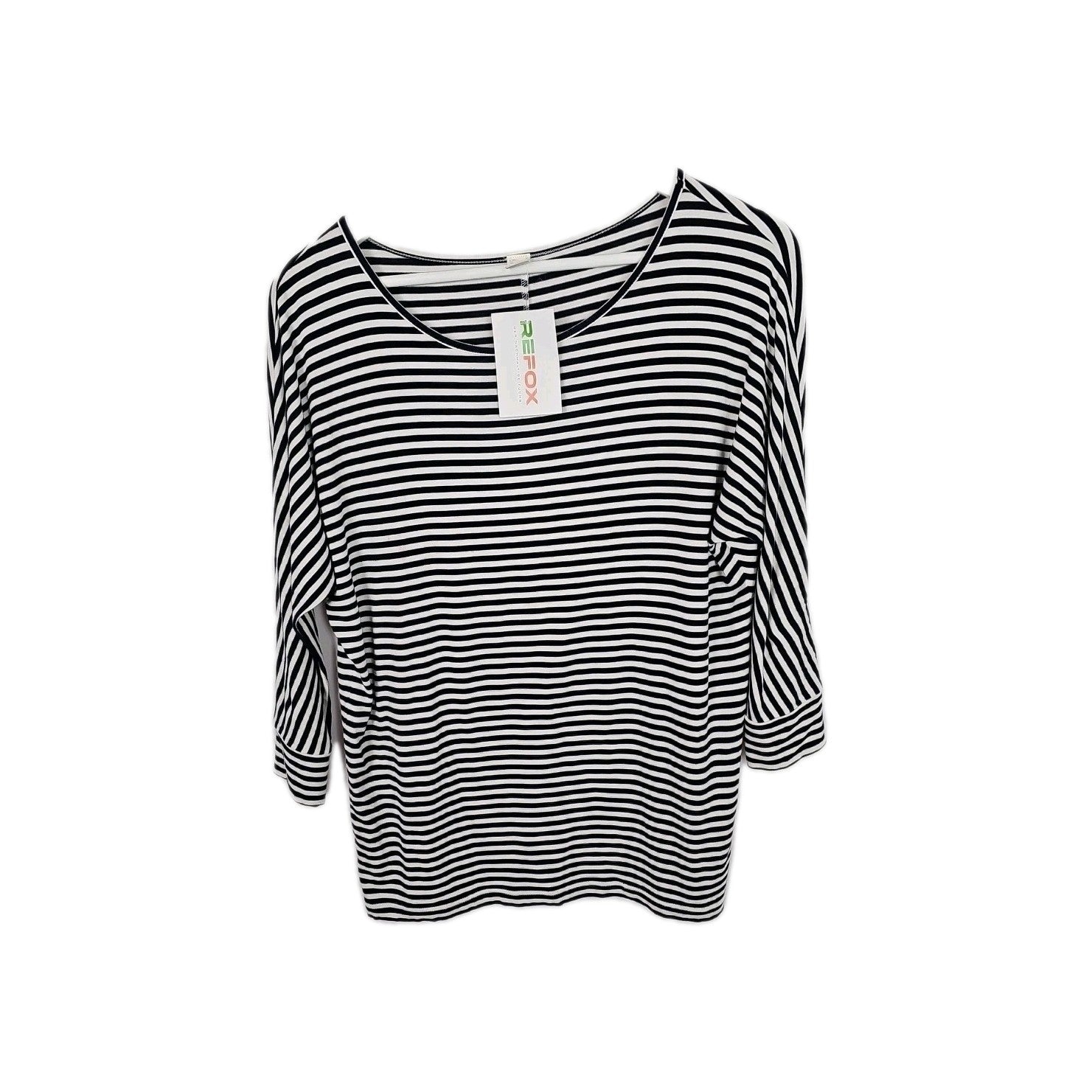 EK9702 Damen T-Shirt Gr.38 Weiß Gestreift0