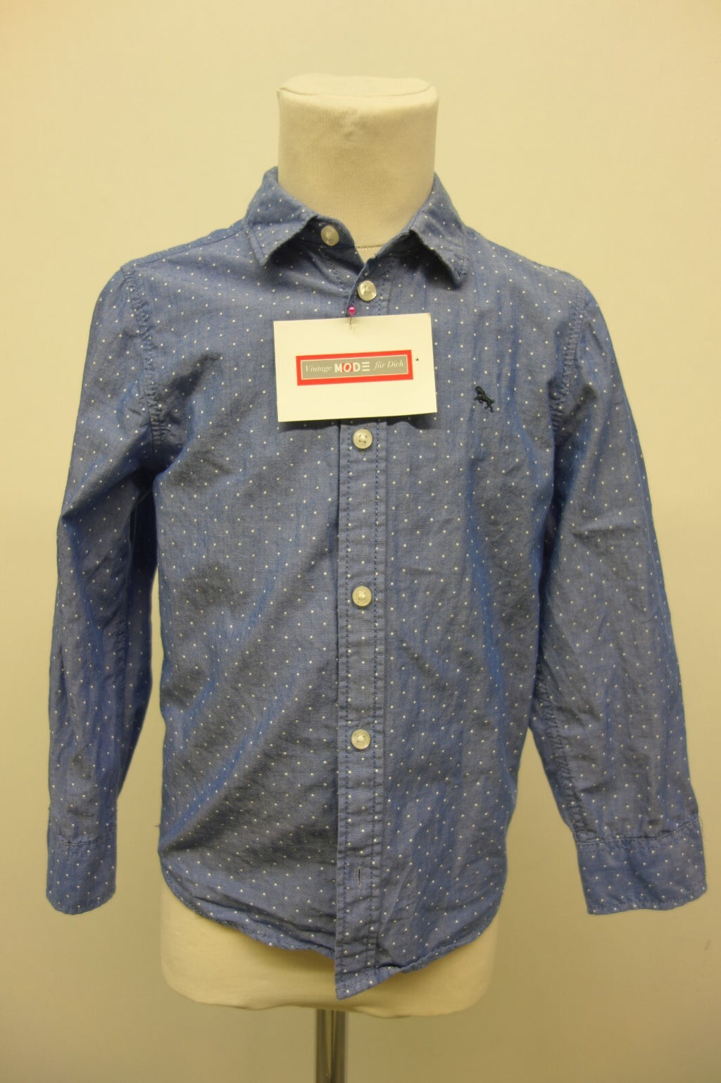 EK1895 Jungen Hemd von H&M, gepunktet, Gr. 1220