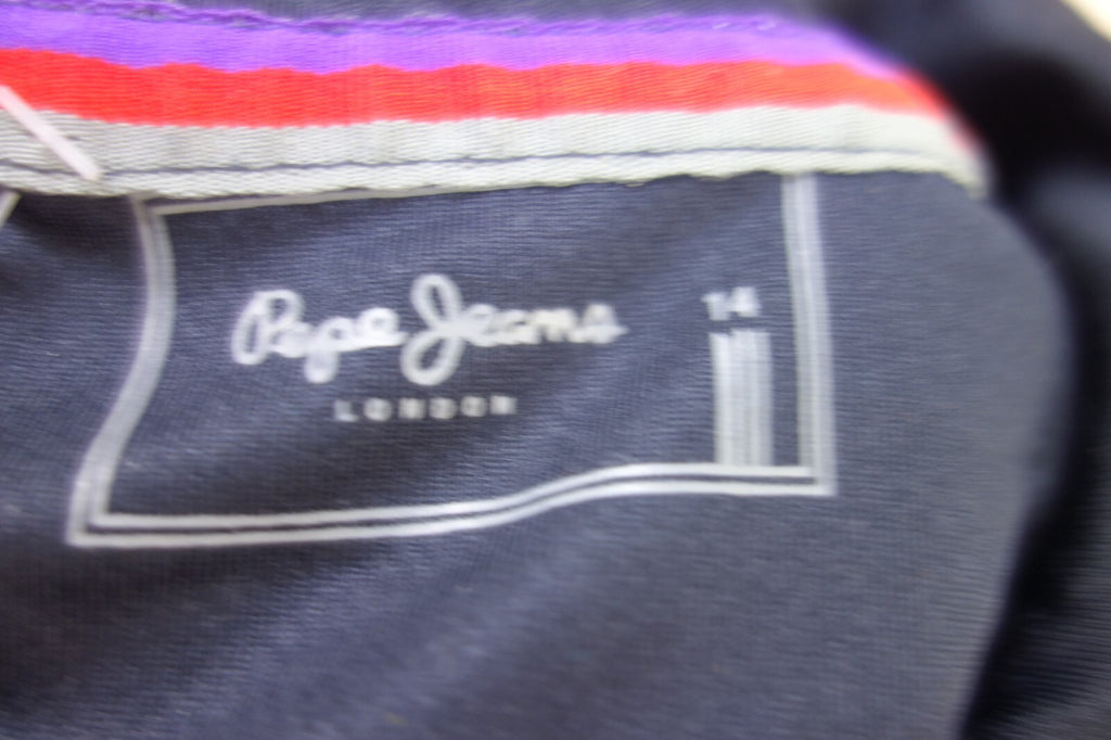 EK0474 Damen Sport T-Shirt von Pepe Jeans London, dunkelblau, Gr. S4