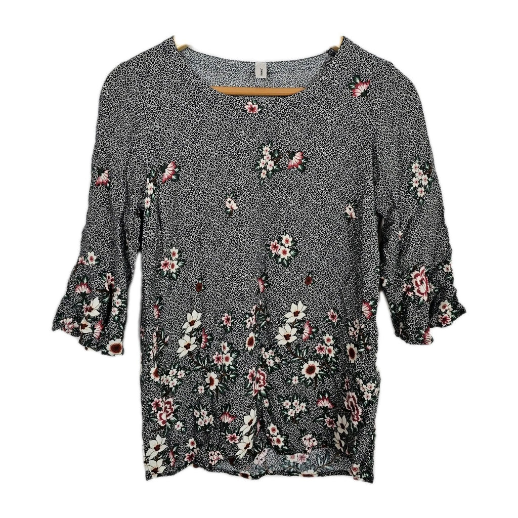 EK8456 Damen Bluse von Soyaconcept, schwarz mit Muster, Gr.S0