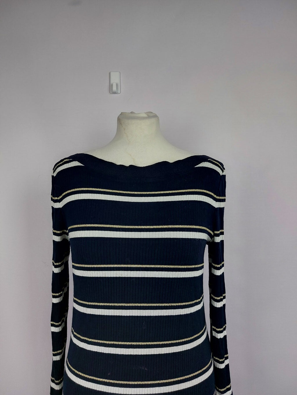 EK3560 Damen Kleid von Massimo Dutti, blau-weiß, Gr.M ( nach Größentabelle)1