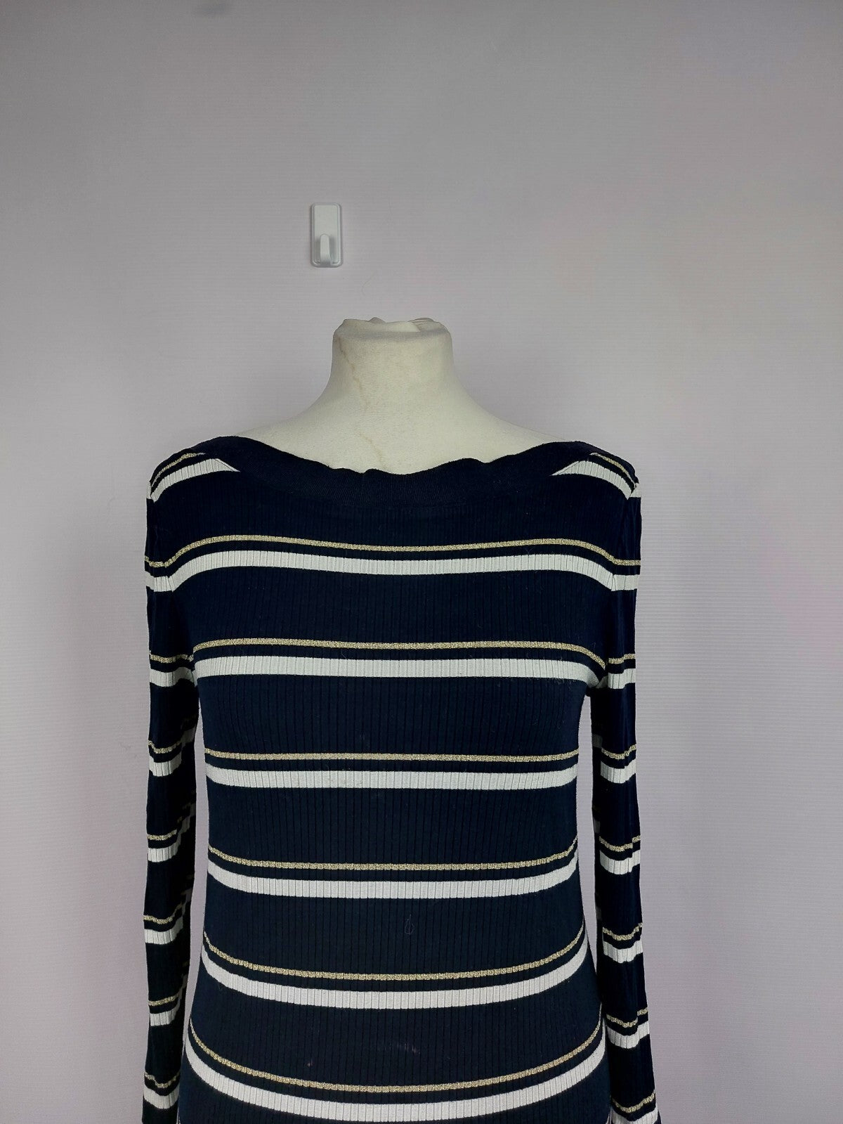 EK3560 Damen Kleid von Massimo Dutti, blau-weiß, Gr.M ( nach Größentabelle)1