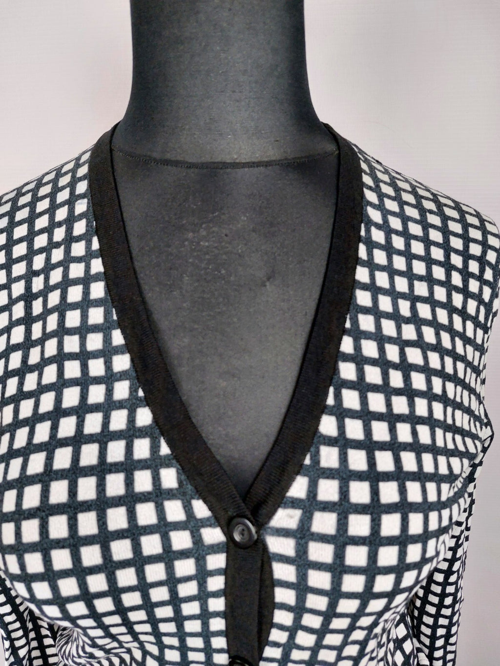 EK5070 Damen Strickjacke von Frank Walder, schwarz-weiß, Gr.421