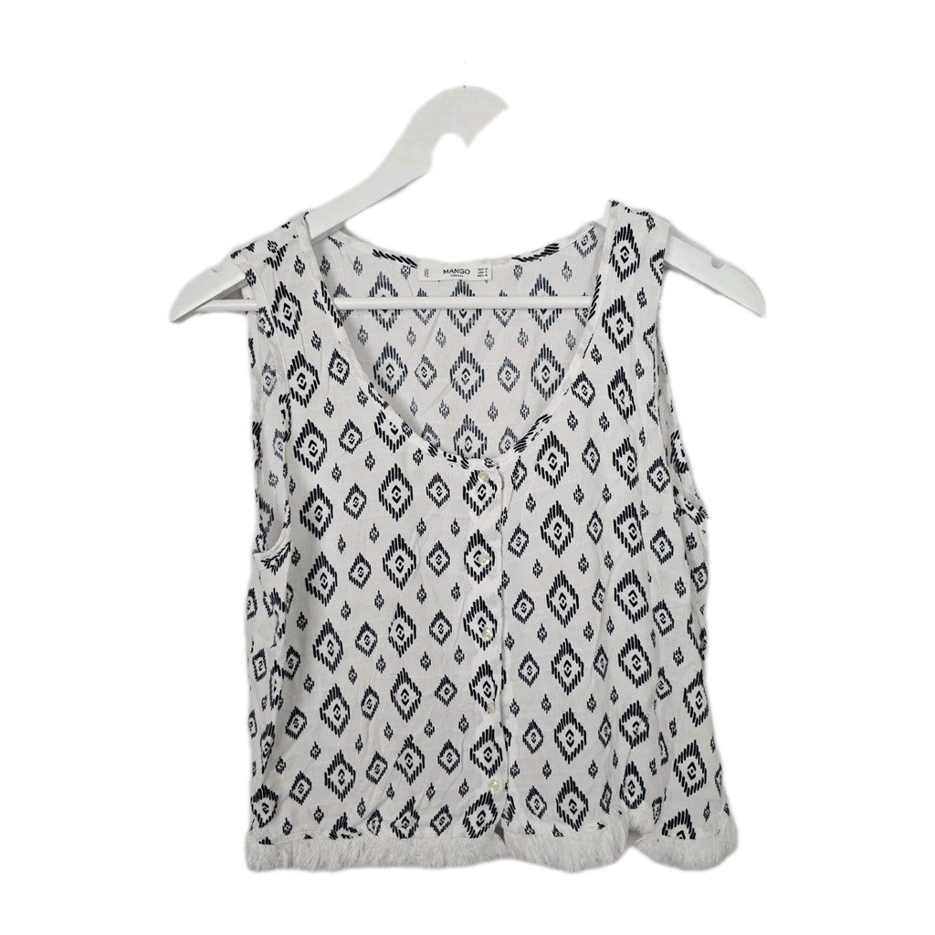 EK8892 Damen Bluse von Mango, Schwarz/Weiß, Gr. M0