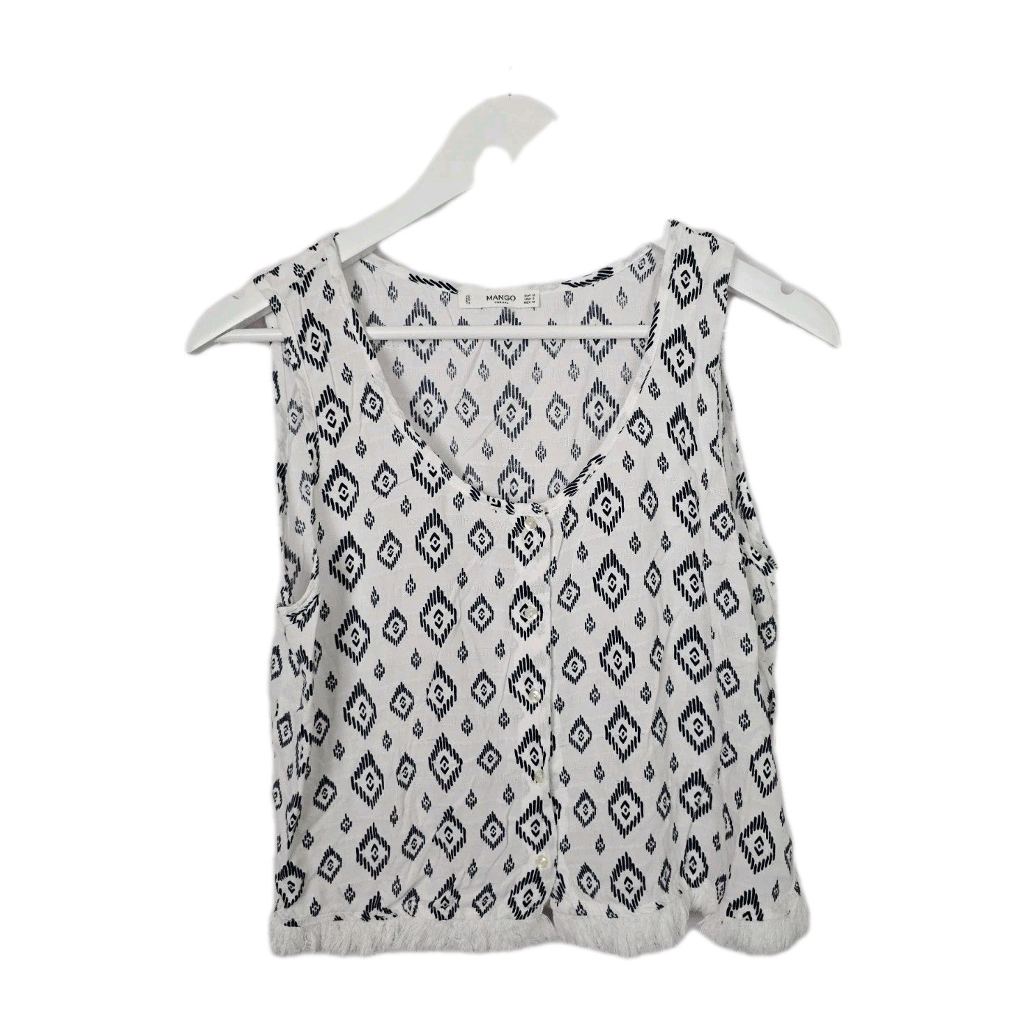 EK8892 Damen Bluse von Mango, Schwarz/Weiß, Gr. M0