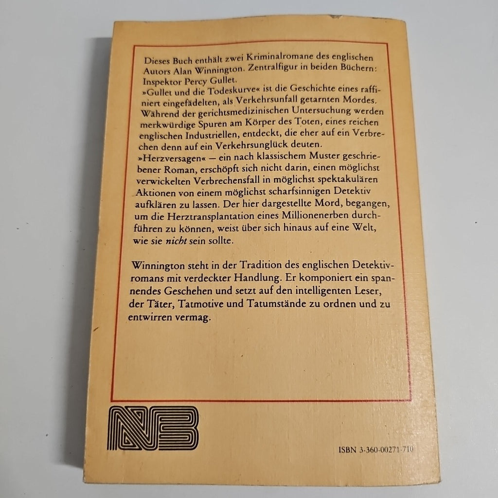 EB2253 Gullet und die Todeskurve/Herz versagen-Alan Winnington,zwei Kriminalrom.1
