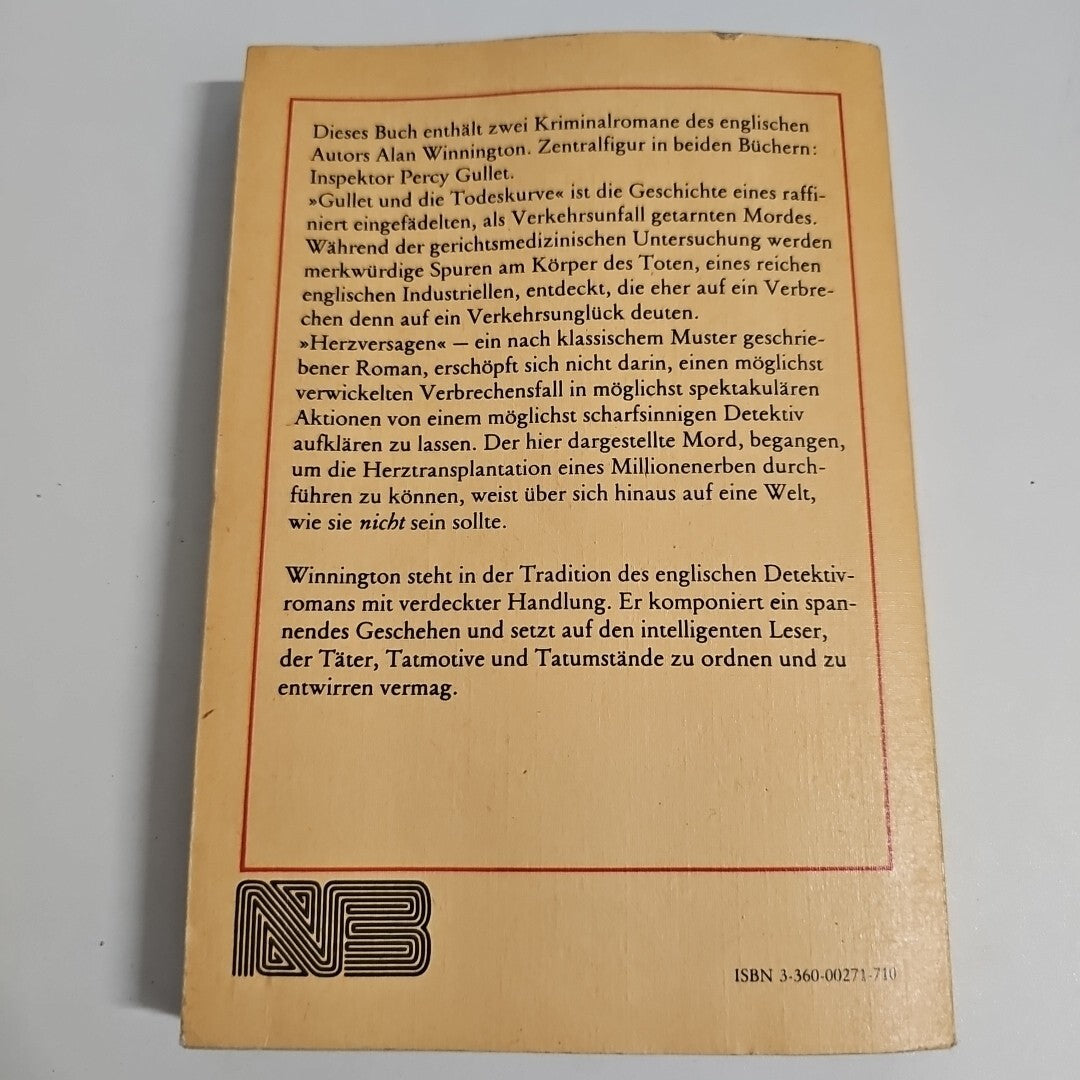 EB2253 Gullet und die Todeskurve/Herz versagen-Alan Winnington,zwei Kriminalrom.1
