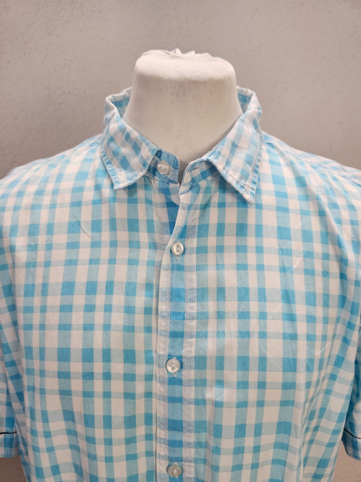 EK6056 Herren Hemd von edc, blau/weiß kariert, Gr. 2XL1