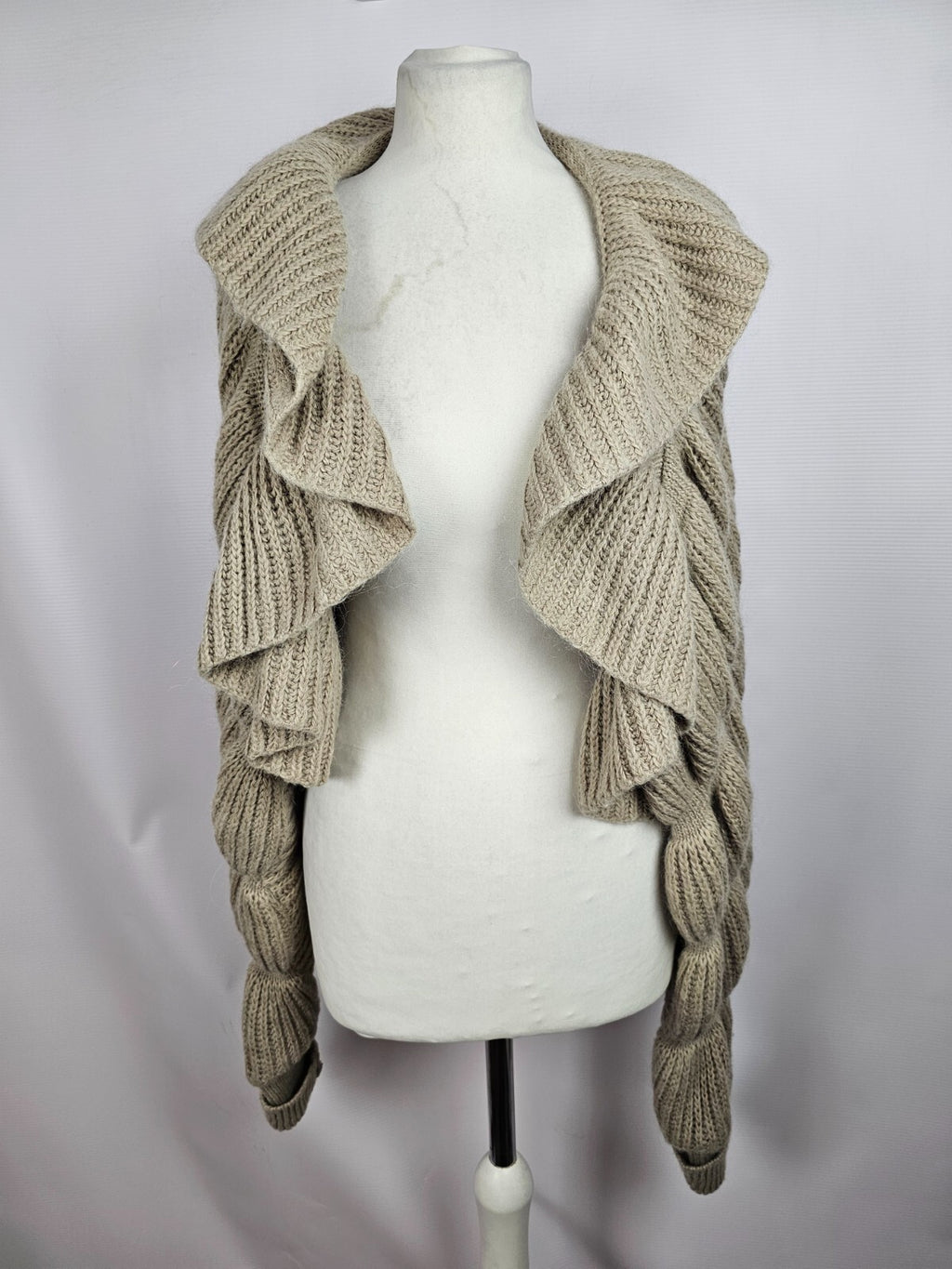 EK5589 Damen Strickjacke von H&M, beigegrau, Gr. S0