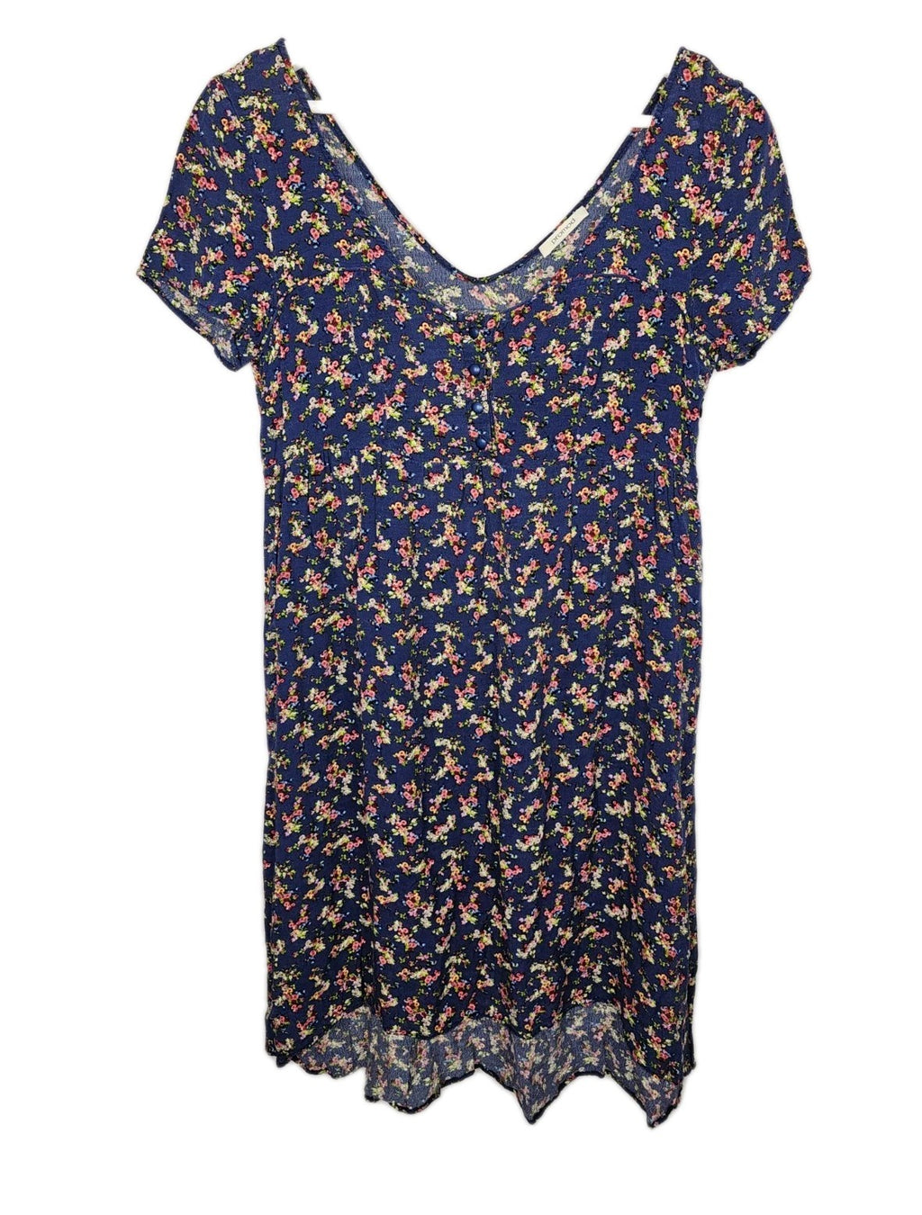 EK10470 Damen Kleid von Promod, blau mit Blumenmuster, Gr.M0
