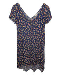 EK10470 Damen Kleid von Promod, blau mit Blumenmuster, Gr.M0