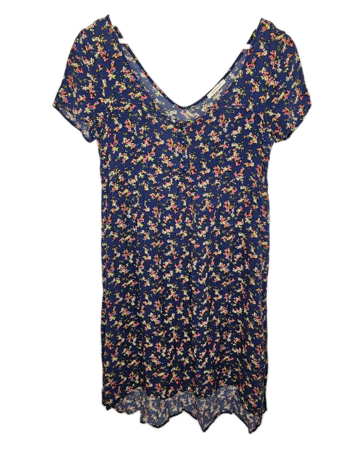 EK10470 Damen Kleid von Promod, blau mit Blumenmuster, Gr.M0