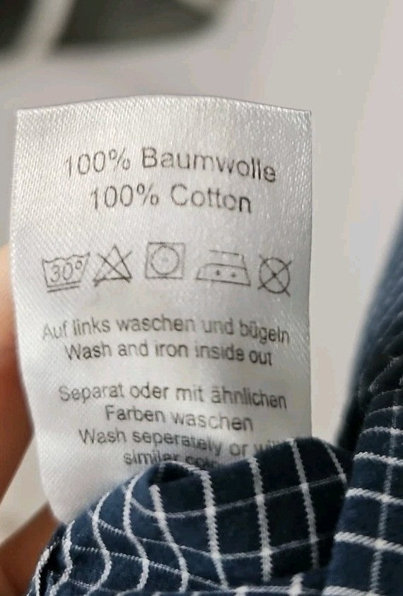 EK9212 Herrenhemd Engbers Gr.M Blau Karriert3