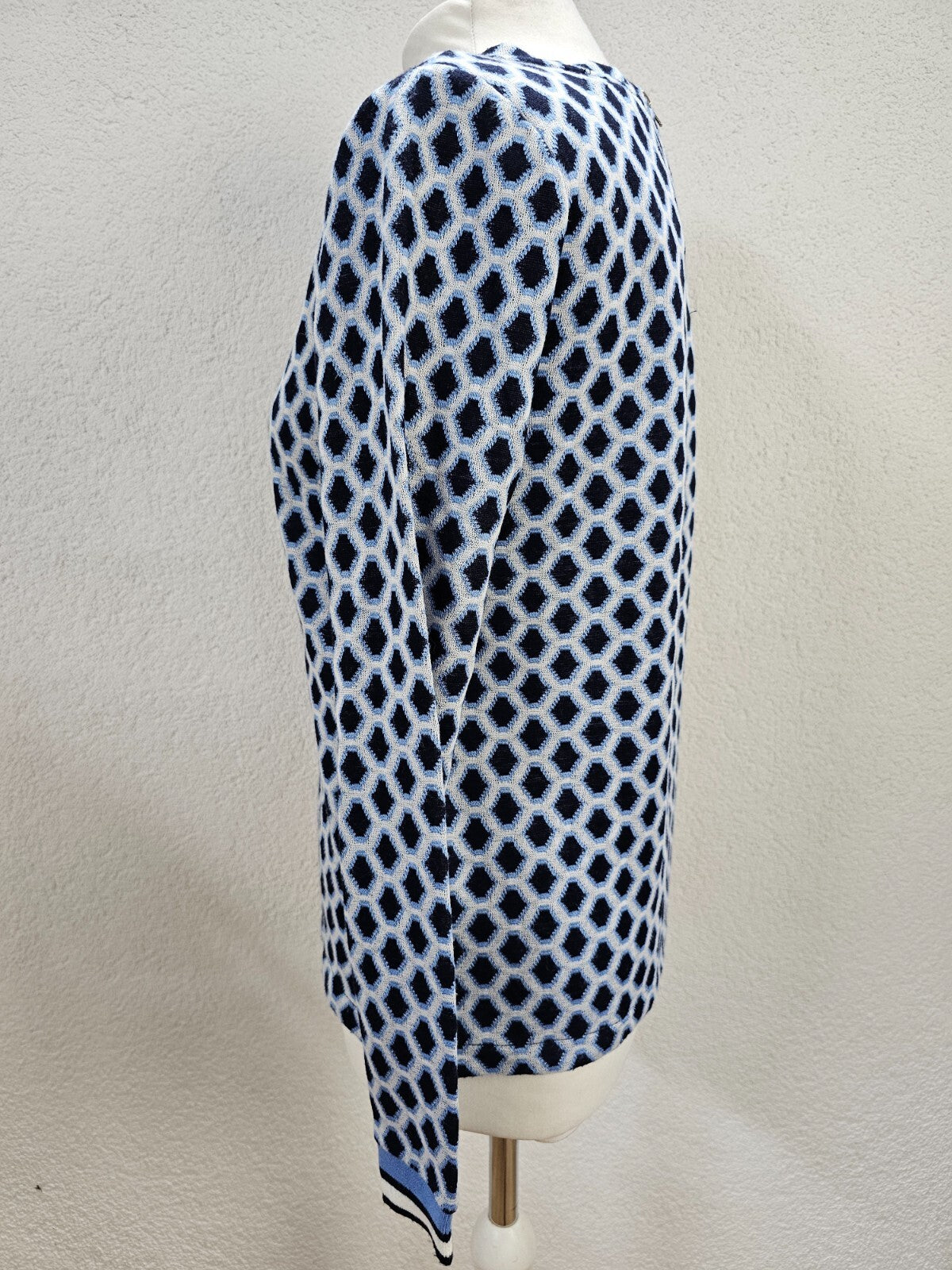 EK5882 Damen dünner Pullover von Street One, blau/weiß, Gr. 343