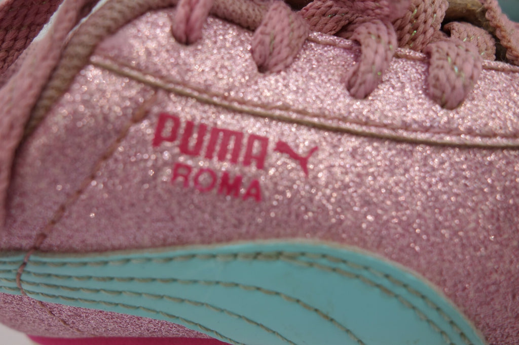 ES0420 Mädchen Sneaker von Puma, rosa mit Glitzer, Gr. 222