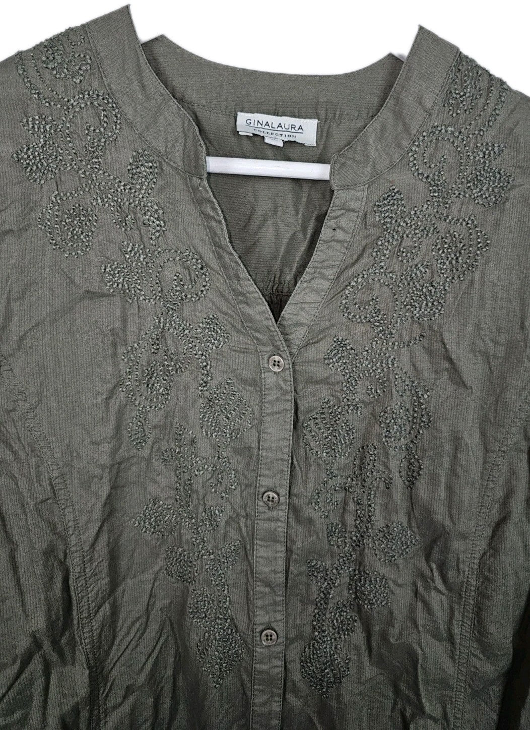 EK10504 Damen Bluse von Gina Laura, grün, Gr.XL1