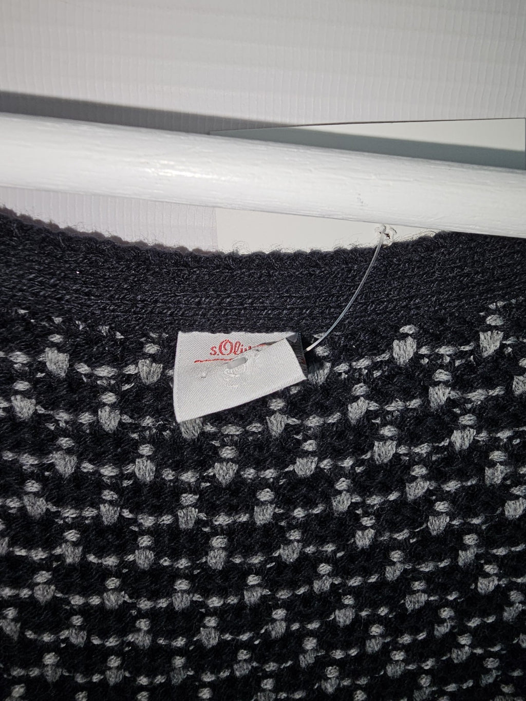 EK7680 Damen Strickjacke von S.Oliver, Schwarz/Weiß, Gr.362