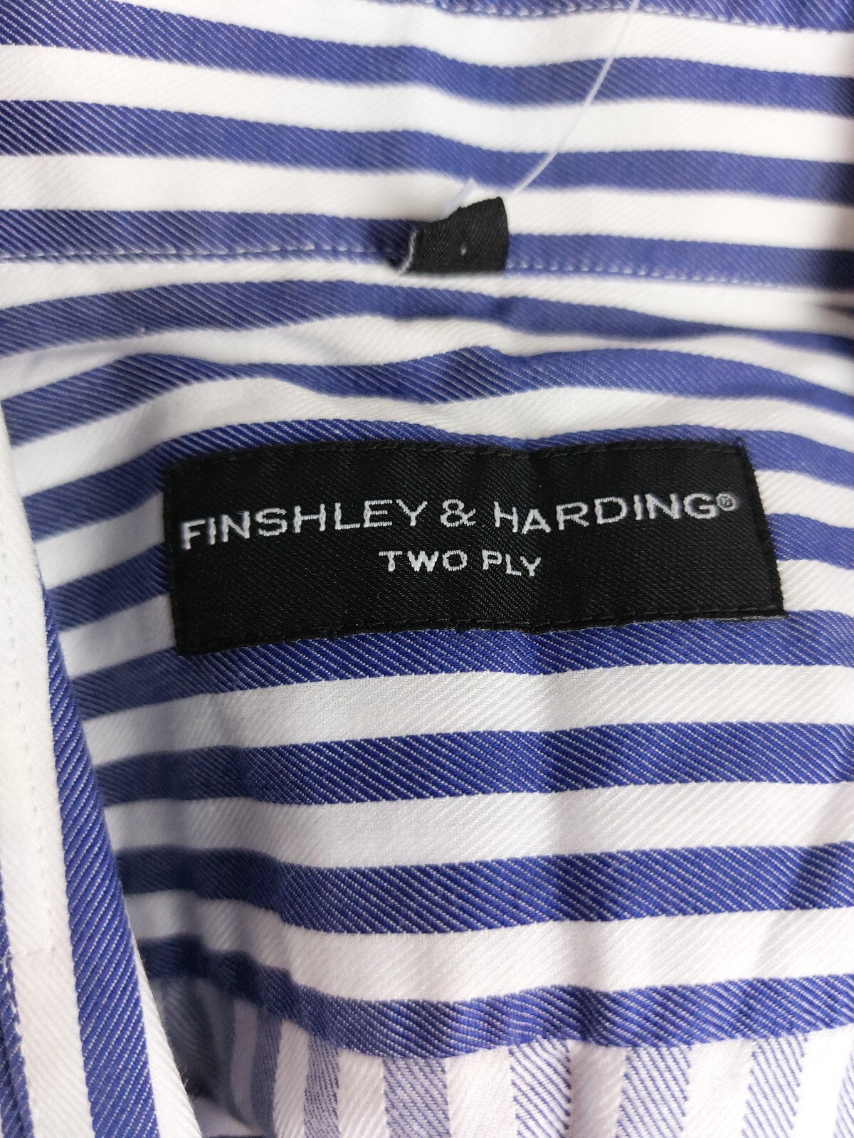 EK5140 Herren Hemd von Finshley & Harding, weiß-blau, Gr.405