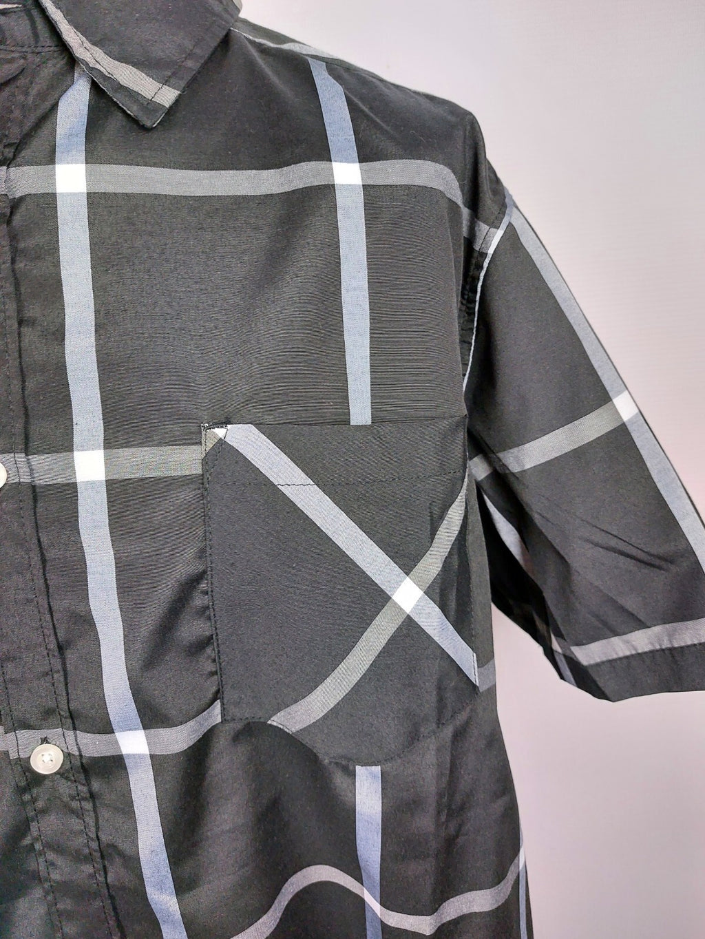 EK4348 Herren Hemd von Identic, schwarz kariert, Gr. 2XL1