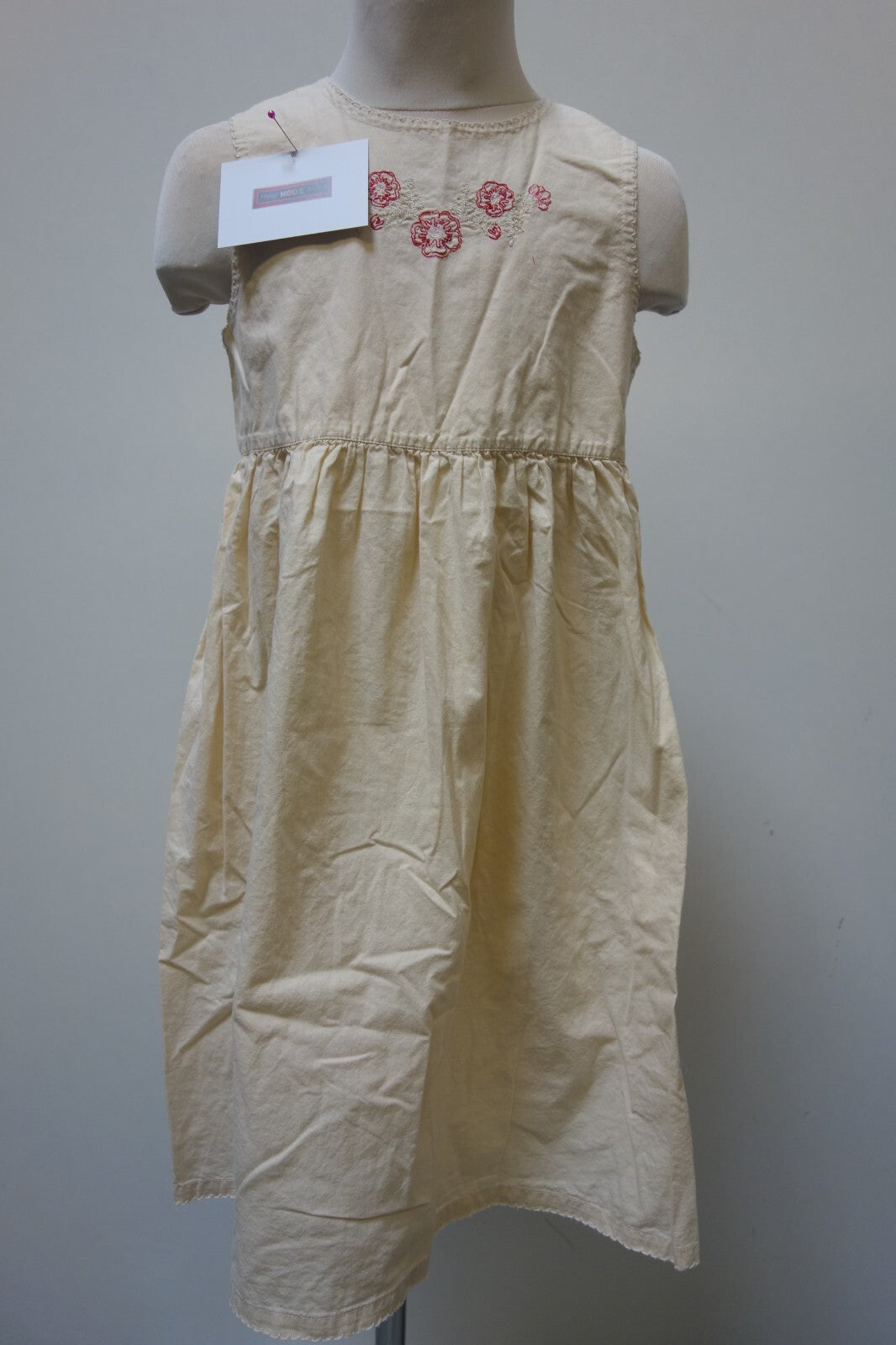 EK3656 Mädchen Kleid von H&M, beige, Gr. 1220