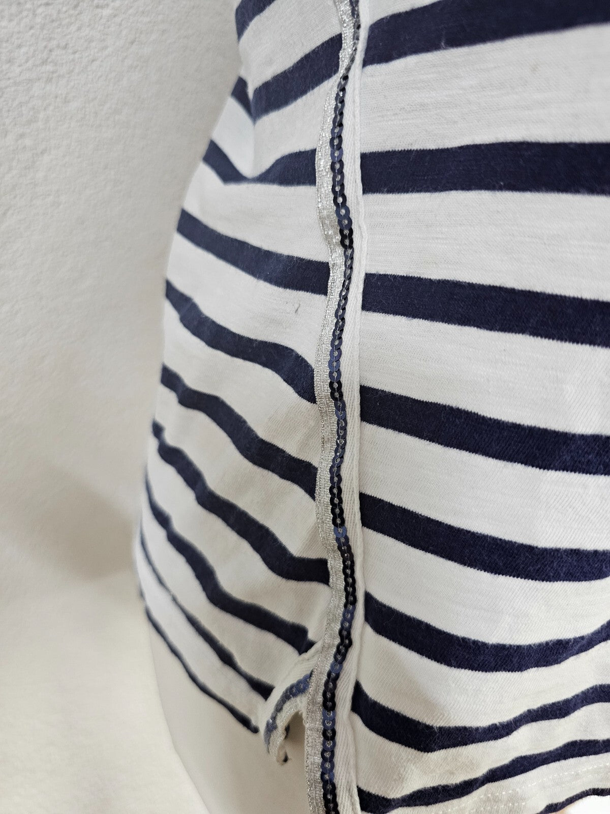EK1115 Damen Shirt von Woman by Tchibo, weiß/blau gestreift, Gr. 36/382