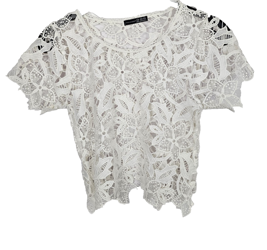 EK8218 Damen Bluse von Atmosphere, Weiß, Gr. Xs0