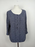 EK3536 Damen Bluse von Bonita, blau, weiß gepunktet, Gr. 440