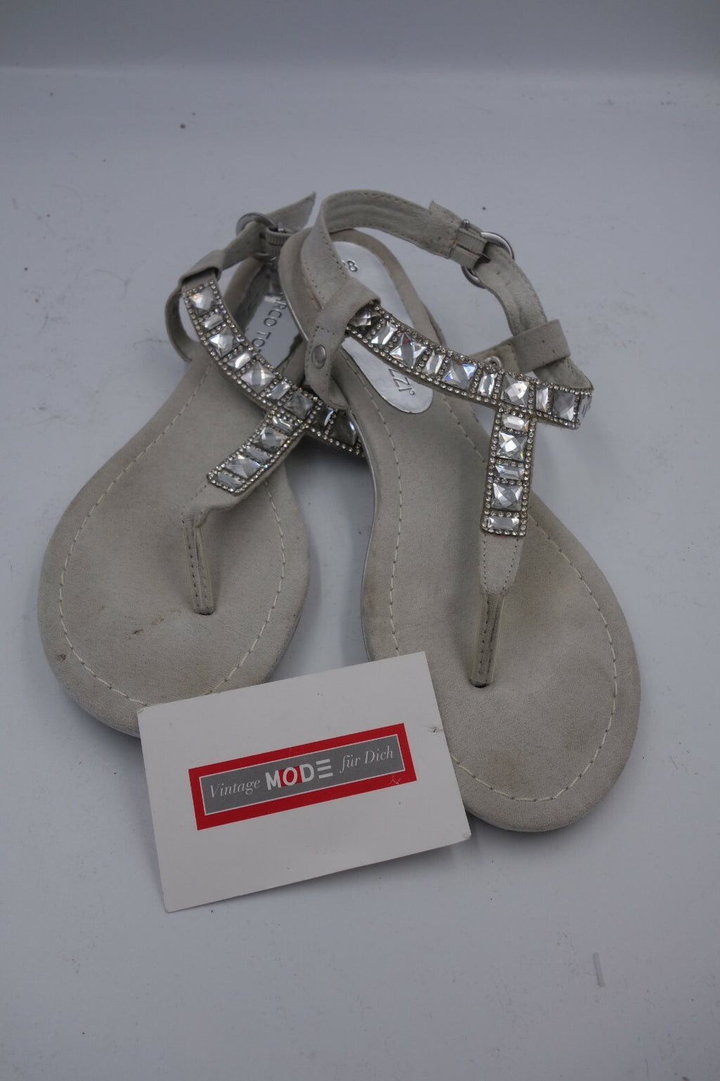 ES0323 Damen Sandalen/Zehentrenner von Marco Tozzi, grau, 380