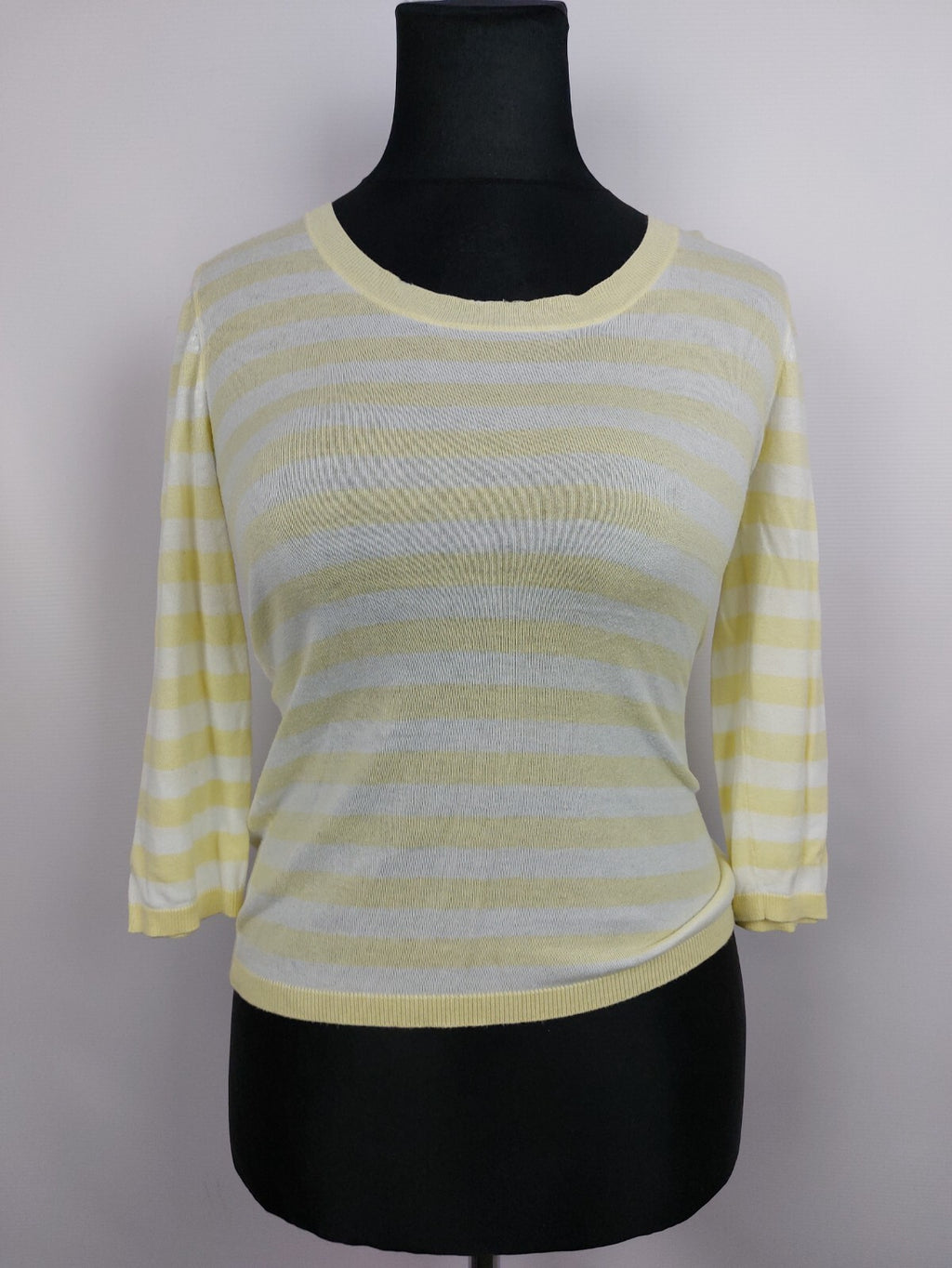 EK0041 Damen Shirt von Cassis, gelb/weiß gestreift, Gr. 380
