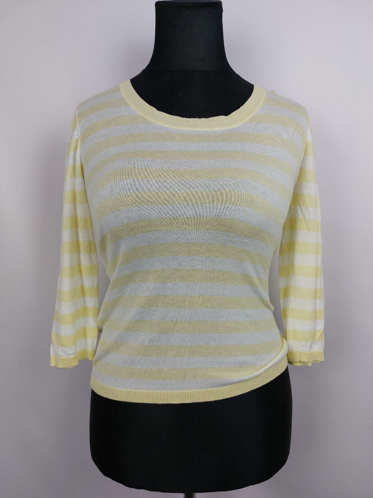 EK0041 Damen Shirt von Cassis, gelb/weiß gestreift, Gr. 380