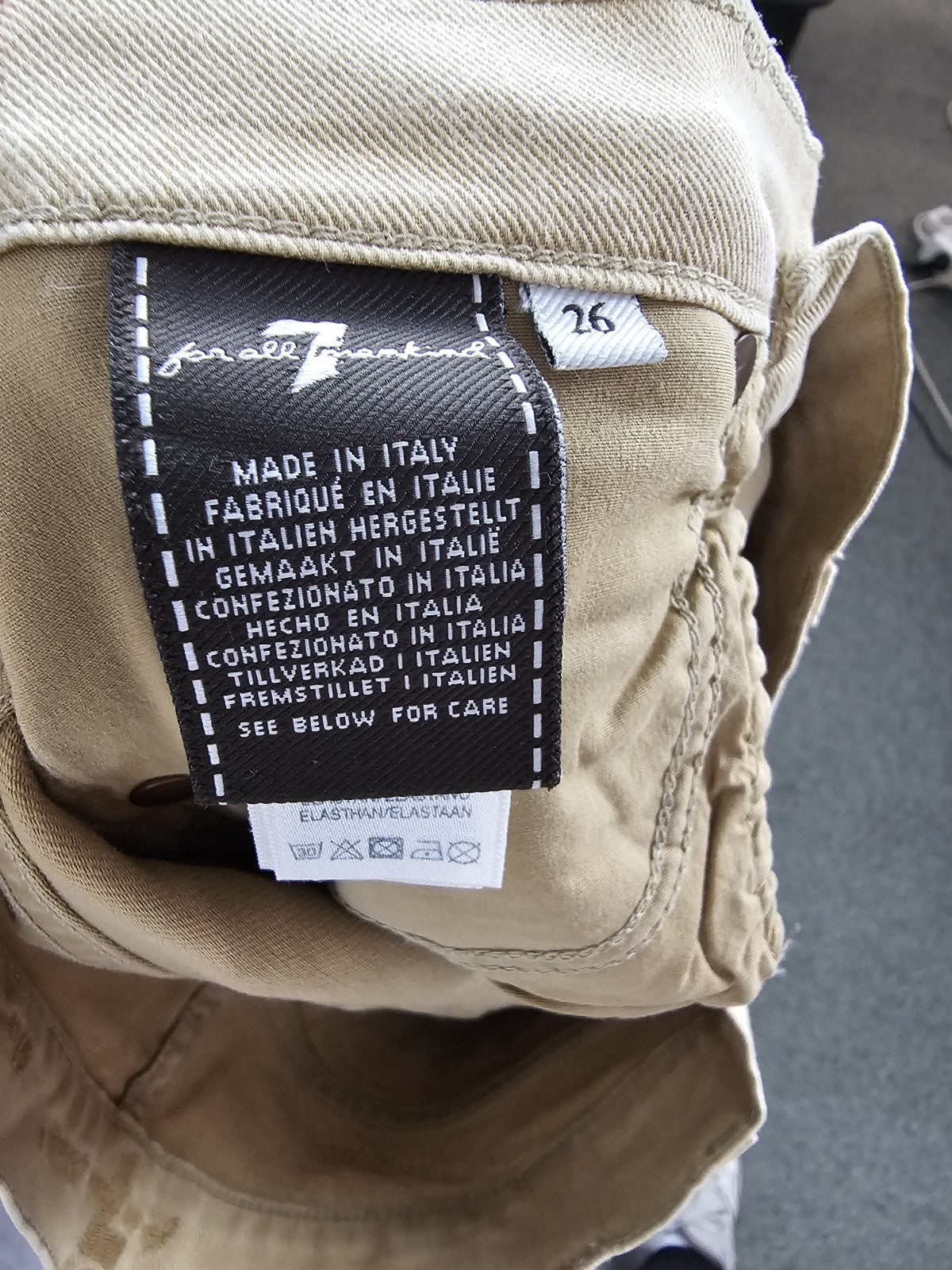 EK9595 Damen Jeans von 7 for All Mankind, Beige, Gr. 264