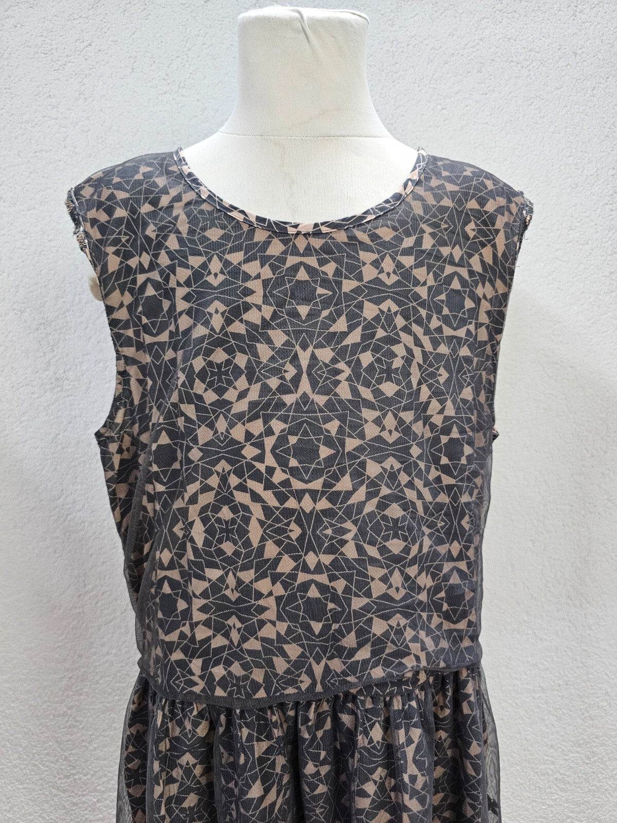 EK6263 Damen Kleid von s.Oliver, braun-grau, Gr.36 (Größentabelle)1