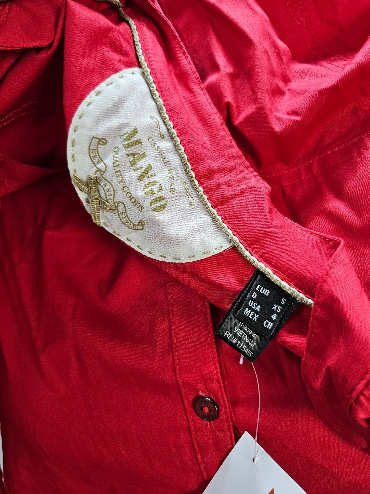 EK5753 Damen Blusenkleid von Mango, rot, Gr. XS/S6