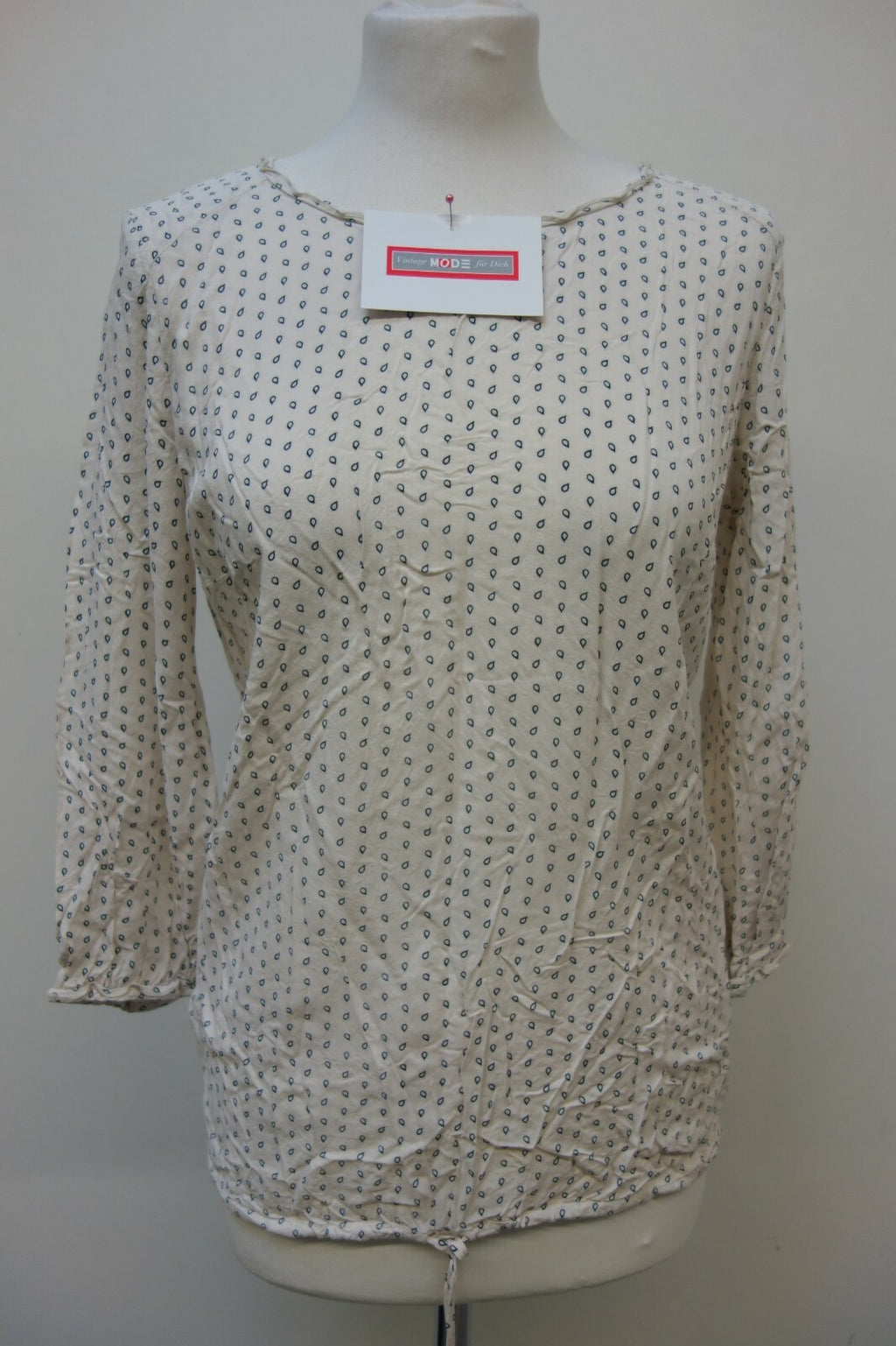 EK1483 Bluse von Marco Polo Gr 38 beige mit Muster0