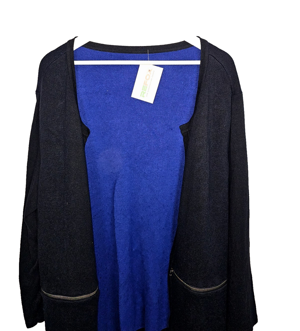 EK7410 Damen Strickjacke, schwarz, Gr.XXL1