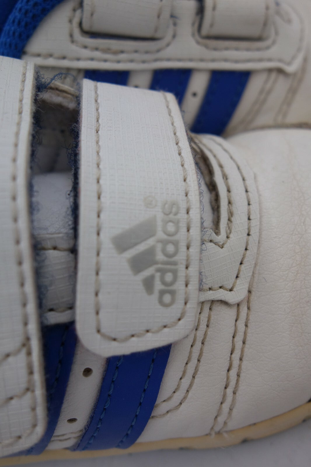 Jungen Sneaker von Adidas GR22 weiss blau ES 524 guter Zustand2